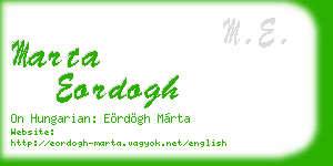 marta eordogh business card